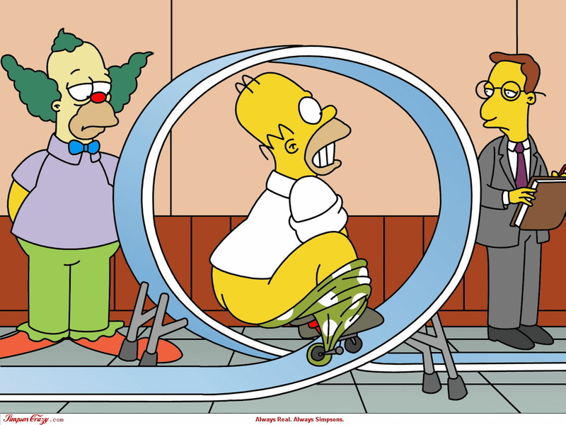 Krusty The Clown, Homer Simpson, 720P, The Simpsons