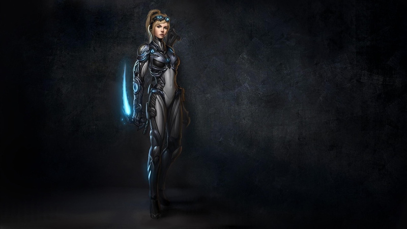 ii, nova tera, character, games, hair, 2560x1440, starcraft, brown, anime, starcraft ii, nova, woman, gray, tera, black, 2K