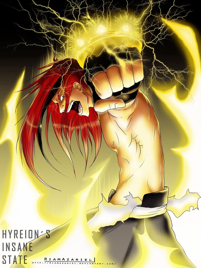 art, bleach, manga, 1080P, shinigami, abarai, anime, hd, renji, hyperion, rage, lighting