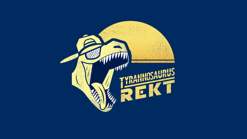 simple background, Tyrannosaurus rex, 1080P, Tyrannosaurus Rekt