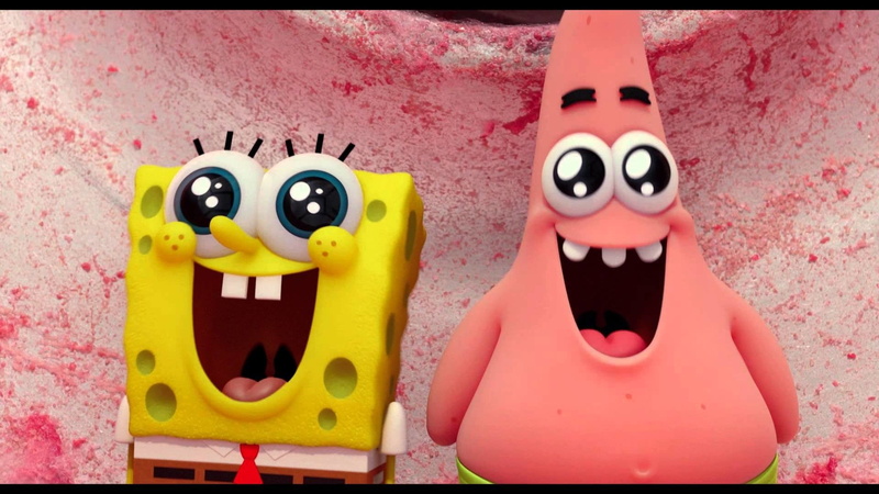 close-up, art and craft, human representation, yellow, no people, The SpongeBob Movie: Sponge Out of Water, day, toy, plastic, wall - building feature