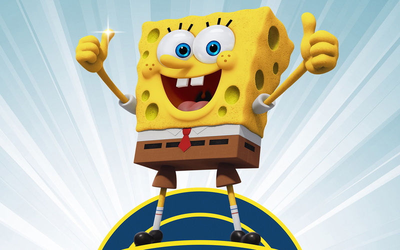 Spongebob, The SpongeBob Movie: Sponge Out of Water, joy, background, gesture, yellow, 1080P