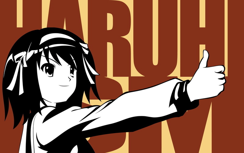 bathroom, human representation, communication, representation, girl, wall - building feature, creativity, indoors, black color, cartoon, suzumiya haruhi