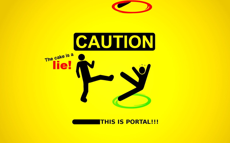 caution, cake, sparta, lie, 1080P, portal