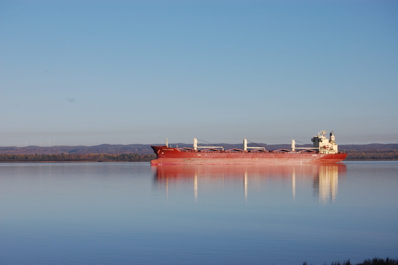 sky, landscape, 2K, scenery, sault, soo, boat, outdoors, Sault St Marie, beauty in nature, north america, water, sailboat, freighter, nature, copy space