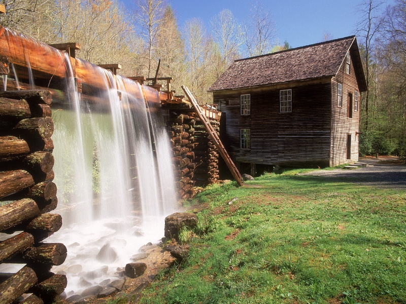 building, plant, sunlight, beauty in nature, flowing, flowing water, water, day, small, green, brown, blurred motion, building exterior, 720P, niagra