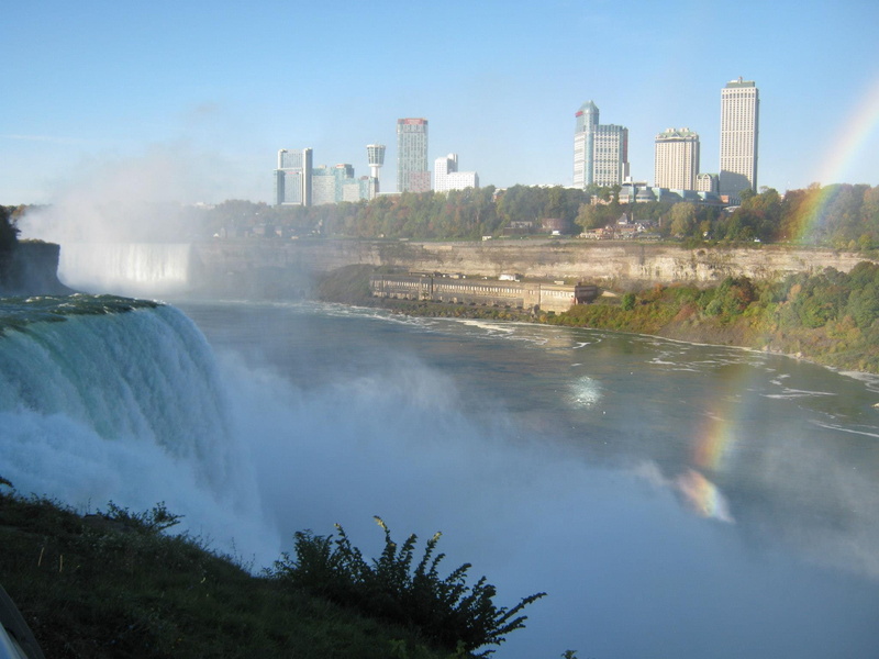 tall - high, niagra falls, scenics - nature, united states, outdoors, rainbow, skyscraper, beauty in nature, landscape, office building exterior, power in nature