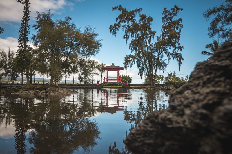 nature, hawaii, reflection, no people, day, building exterior, building, lake, beauty in nature, architecture, water, plant, 4K, island, tropical, tranquility