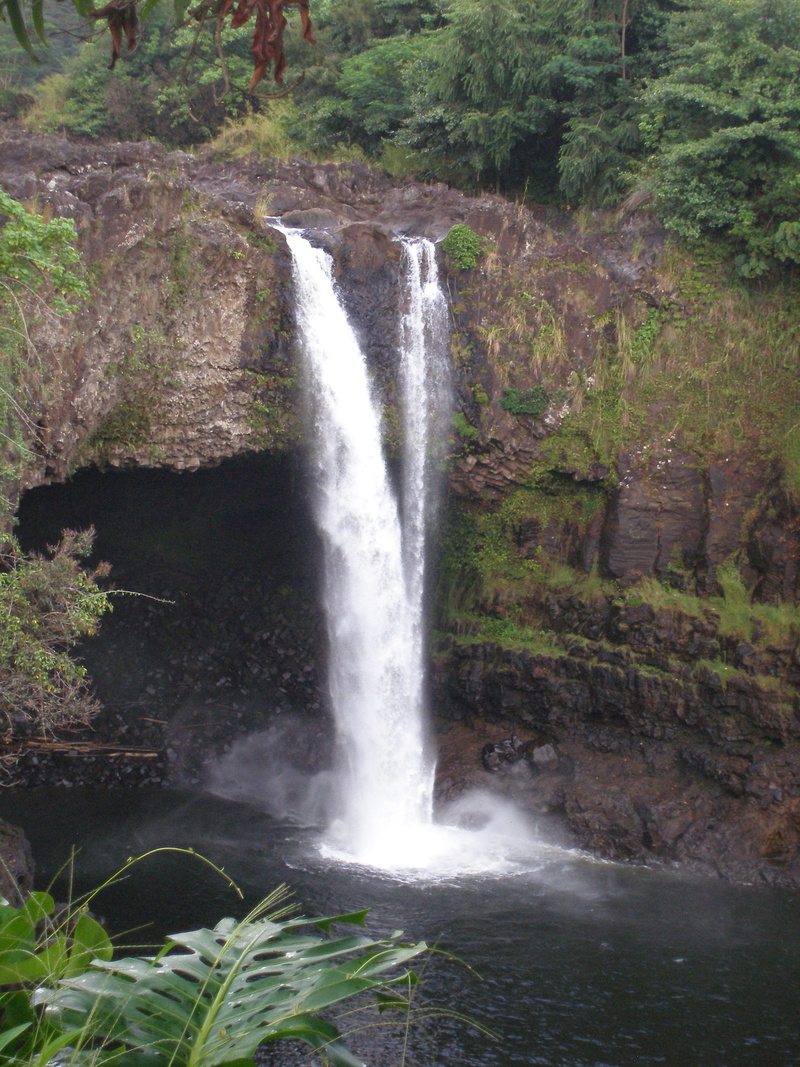 hilo, rock, power in nature, rainforest, falls, 2K, hawaii, outdoors, environment, running water, flowing water, forest, power, long exposure, nature