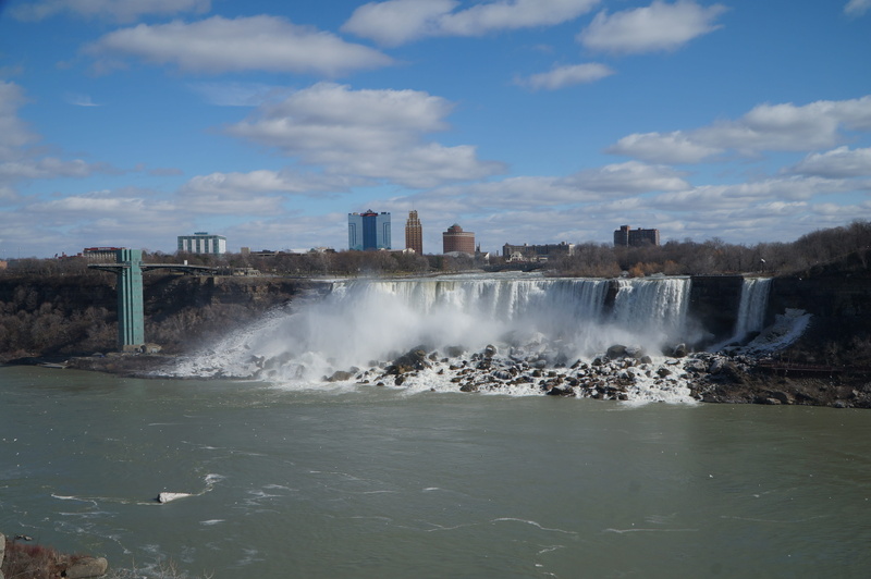Waterfall, park, landscape, mist, building, beauty in nature, buffalo, water, blue, travel, architecture, fall, Niagara, no people, outdoors, landmark