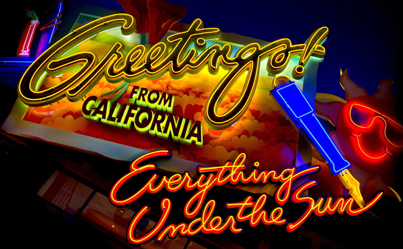 commercial sign, advertisement, arts culture and entertainment, information, illuminated, away, california, no people, color, sign, neon, lighting equipment