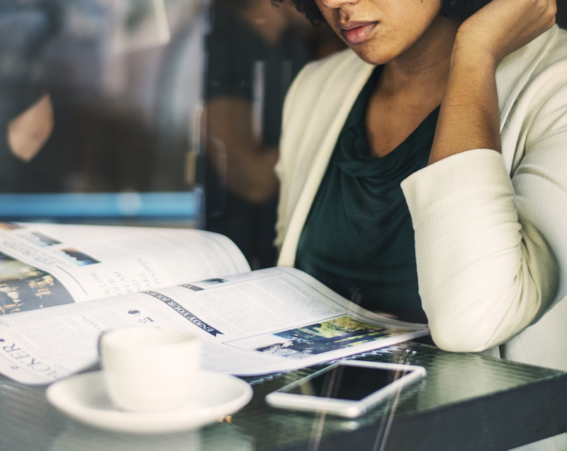 financial, african american, young adult, green, economical, adult, one person, sitting, glasses, cup, businesswoman, cafe, selective focus, table, break