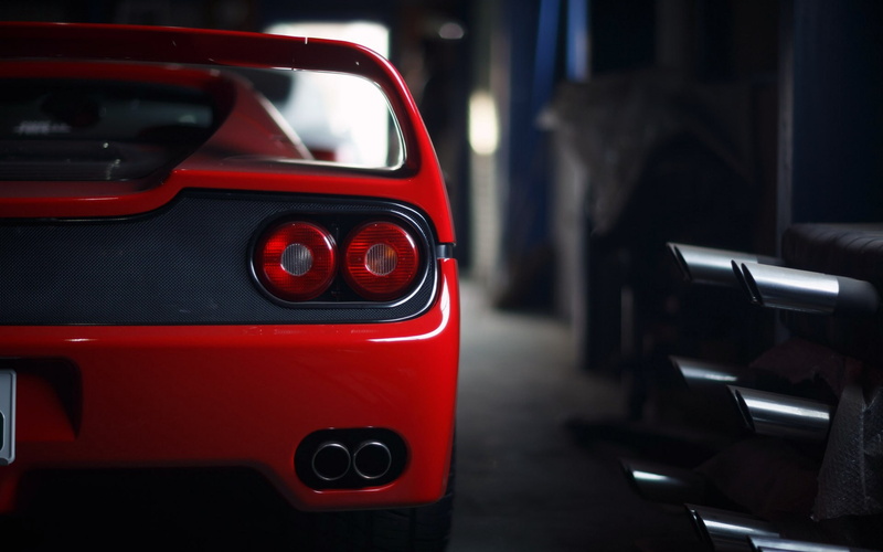 1080P, black color, land vehicle, indoors, Ferrari F50, in a row, transportation, red, city, wheel, close-up, mode of transportation, vehicle, number