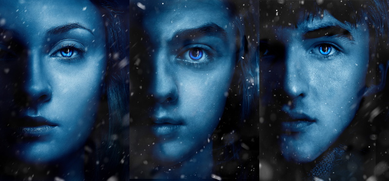 Arya Stark, Sansa Stark, TV Show, Isaac Hempstead-Wright, 8K, Maisie Williams, Sophie Turner, Game Of Thrones, Bran Stark