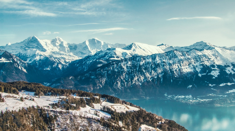 fog, foreground, alpine, clouds, daytime, travel destinations, photo, beatenberg, cloud - sky, 4K, ice, lake, mountain peak, outdoors, mountain range