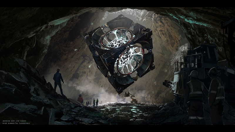 cave, rock, dirt, low angle view, indoors, solid, building, xcom enemy unknown video games concept art artwork cube, architecture, industry, demolished