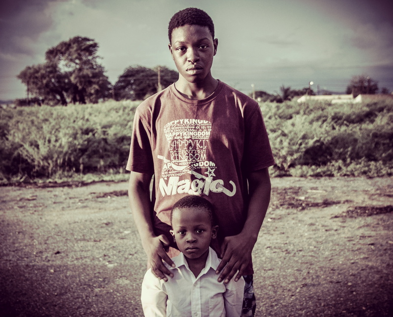 man, black And White, people, son, land, day, child, males, boys, siblings, innocence, portrait, definition, high, outdoors, family, 4K, casual clothing