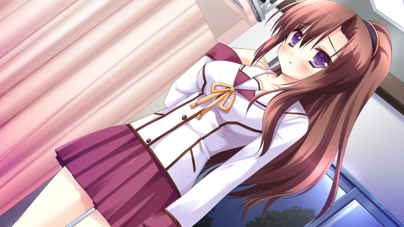 tagme, blush, eyes, seifuku, purple, hyper, long, game, miyasu, highspeed, 1080P, hair, genius, character, brown, risa, ponytail