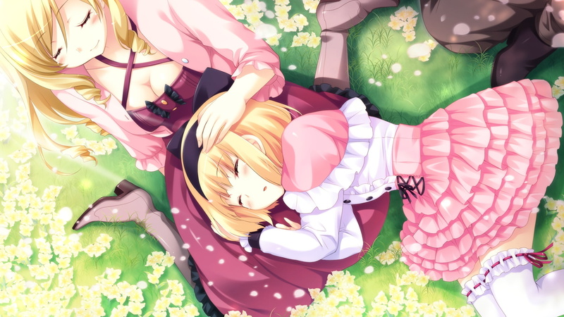 1080P, windsor, sakura, hyper, highspeed, flowers, genius, hair, iris, game, sleeping, blonde, dress