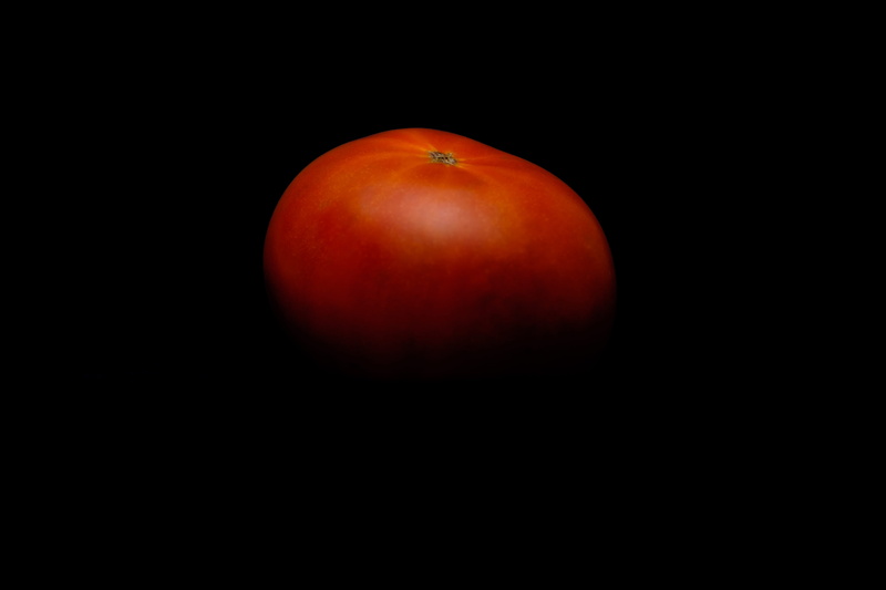 organic, fruit, no people, wellbeing, tomato, copy space, cut out, dieting, vegetable, black, black background, 4K, raw food, food and drink, still life
