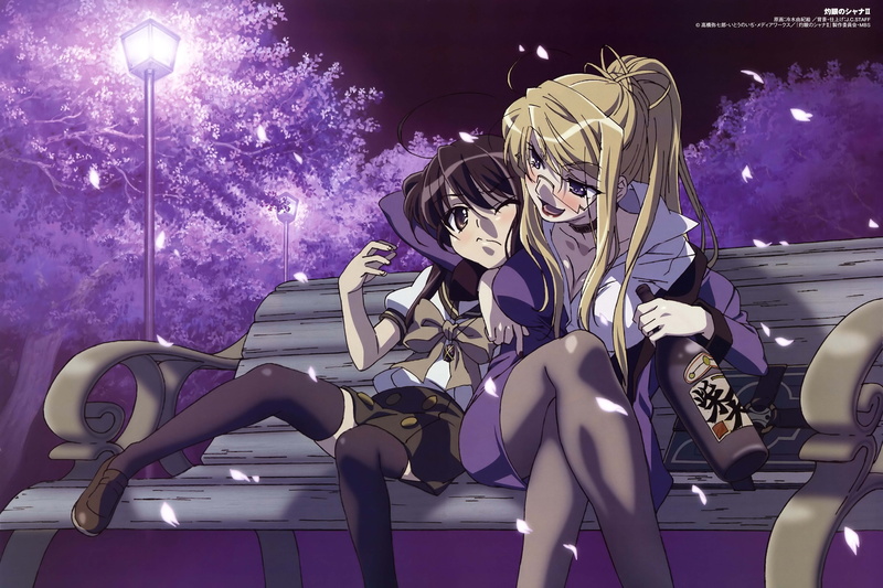 technology, women, shakugan no shana anime girls shana margery daw, arts culture and entertainment, representation, adult, low angle view, night, young adult