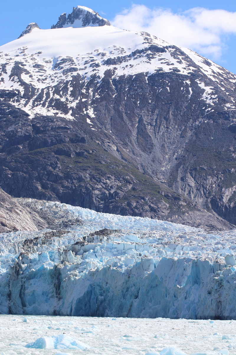 sky, water, ice, tranquil scene, winter, day, scenics - nature, glacier, melting, nature, alaska, snowcapped mountain, landscape, tranquility, brown, dawes