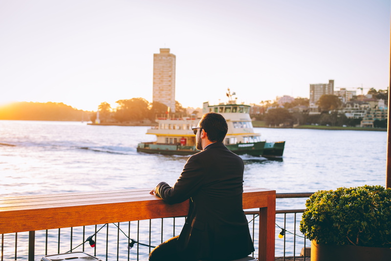 human, australia, water, walsh bay sydney harbour, skyscraper, people, outdoors, cityscape, male, building exterior, leisure activity, watercraft, vessel