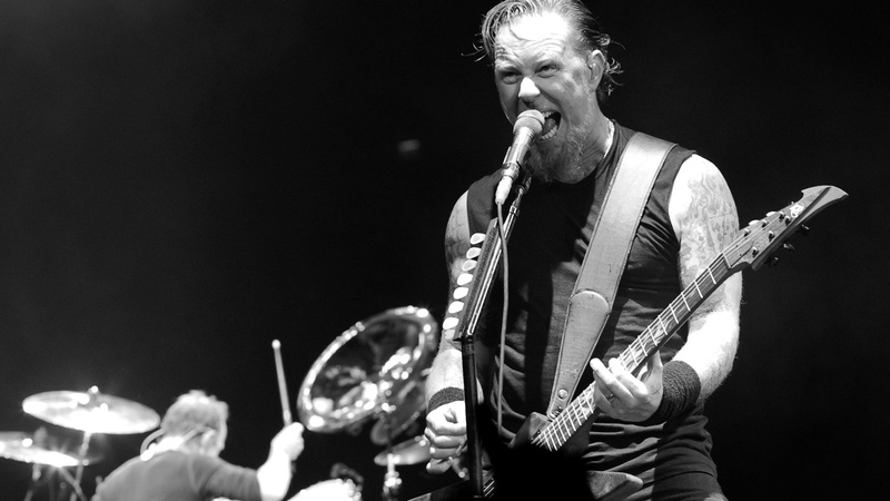 hetfield, 1080P, metallica, monochrome