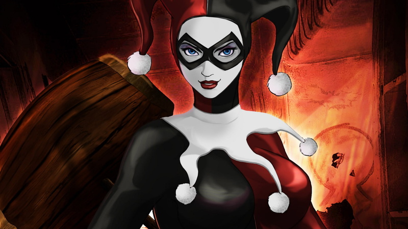 Costume, Blue eyes, Hat, Jester, Girl, Mask, 1080P, harley quinn