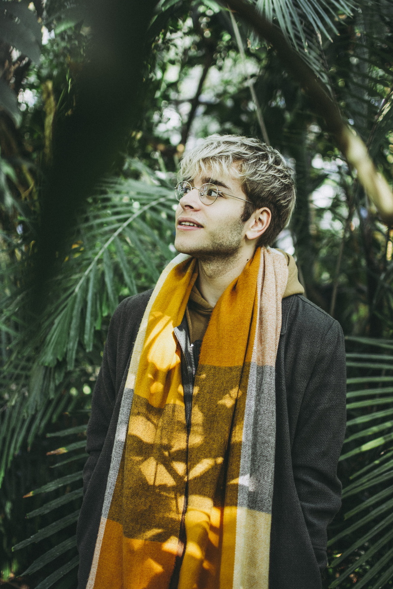 plant, contemplation, front view, greenhouse, man, tree, nature, newt scamander, beautiful woman, looking, 5K, portrait photography, young men, glass