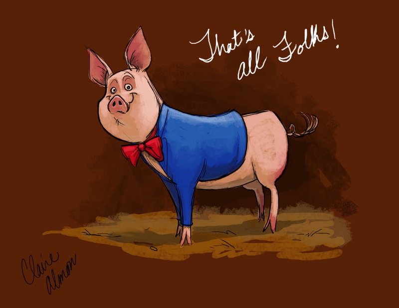 pig, porky, tunes, looney, 720P