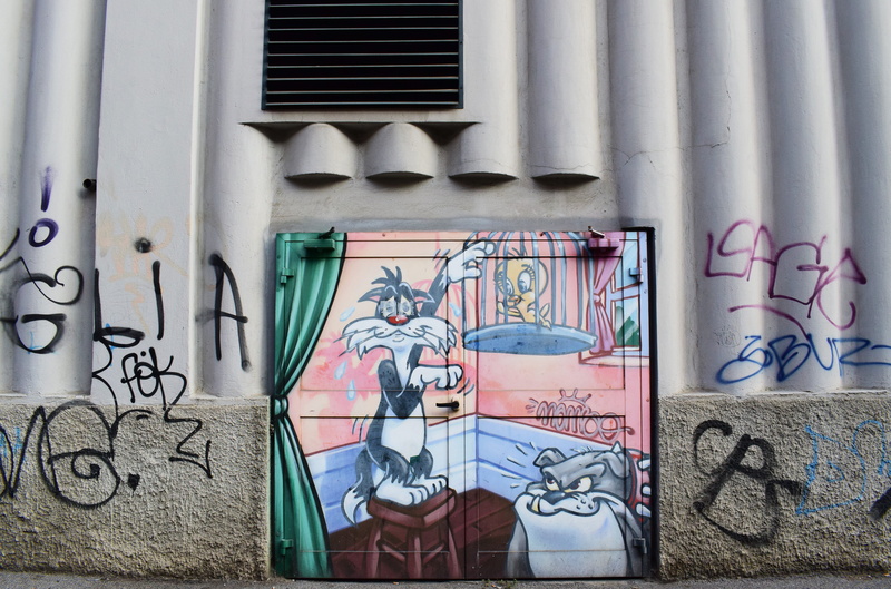 wall, no people, creativity, graffiti, female likeness, day, architecture, built structure, sylvester, representation, 5K, wall street art in a public place