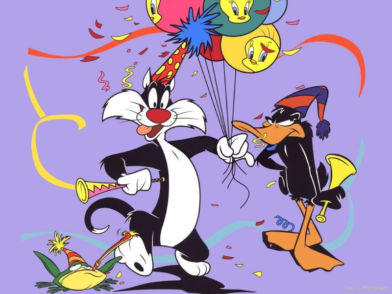 looney, sylvester, 720P, birthday, daffy, toons