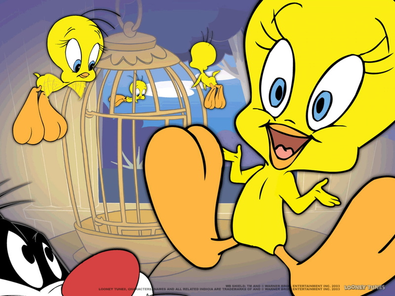 tweety, looney, tunes, 1080P, sylvester
