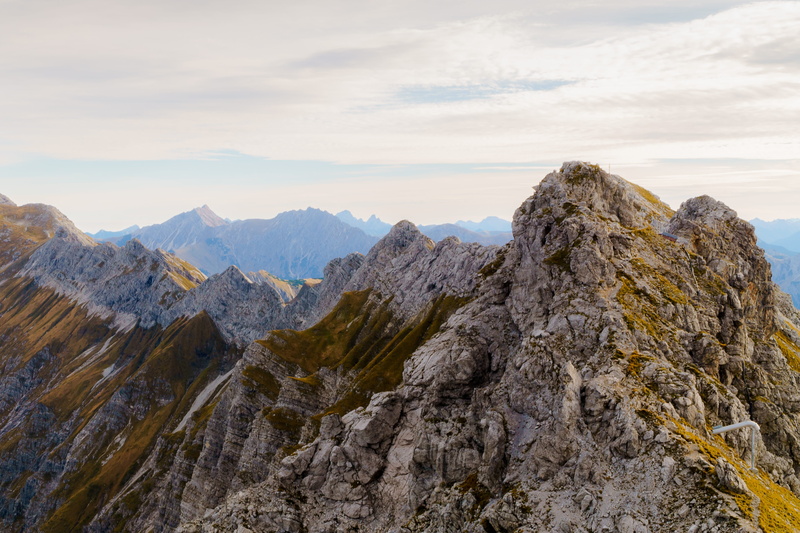 rock, sun, allgäu, eroded, day, mountains, arid climate, rock formation, tranquil scene, cloud - sky, landscape, back light, oberstdorf, remote, foghorn