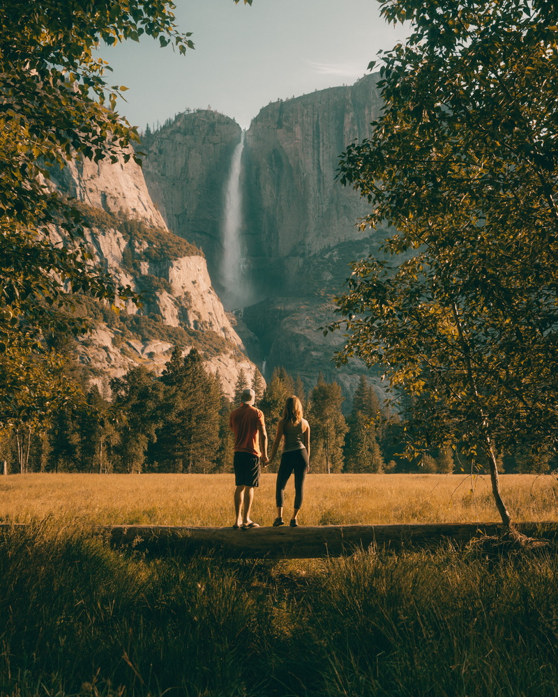 hiking, waterfall, falls, growth, beauty in nature, adult, beautiful, walking, looking, tree, leisure activity, women, group of people, teal, facing, trunk