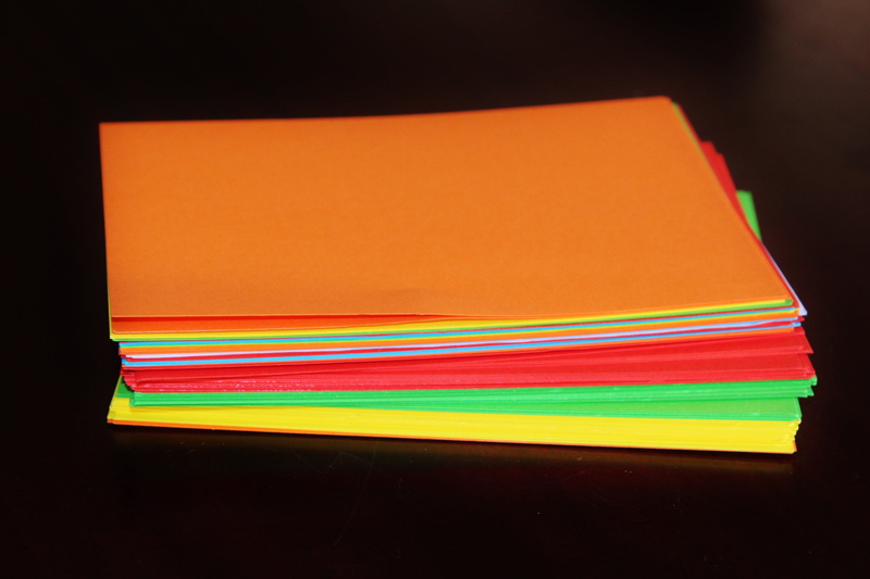 office supply, green, colorful, no people, blank, office supplies, business, multi colored, tone paper, office, table, layered, orange color, still life