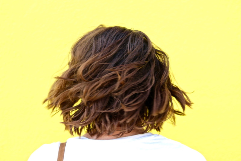 human hair, blogger, summer, studio shot, brown hair, headshot, young adult, sunshine, yellow background, yellow, lifestyle, los angeles, bright, adult