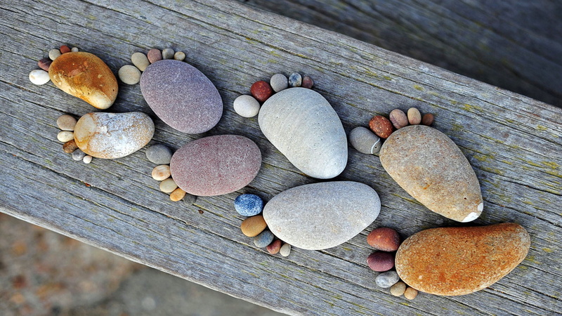 group of objects, stone - Object, nature, healthy eating, rock - Object, no people, close-up, red, wood, day, table, outdoors, wood - Material, pattern