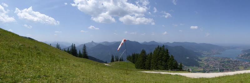 panoramic, land, cloud - sky, dragons, gondola, mountain, birds eye view, day, woodland, beauty in nature, launch site, mountains, grass, no people, paragliding