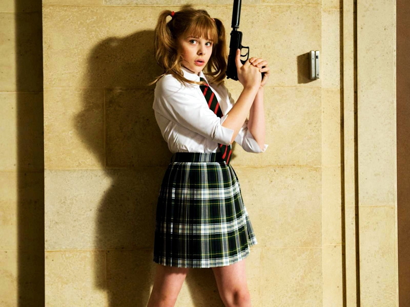 skirt, real people, females, portrait, uniform, leisure activity, fashion, childhood, plaid, lifestyles, 720P, clothing, Kick-Ass, young adult, looking at camera