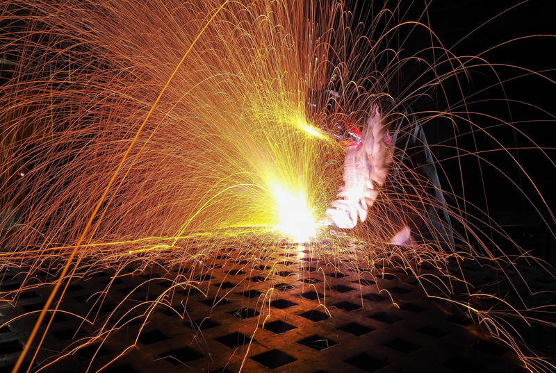 celebration, lapse, long exposure, job, real people, metal industry, fire - natural phenomenon, firework, construction, illuminated, mask, burning, industry