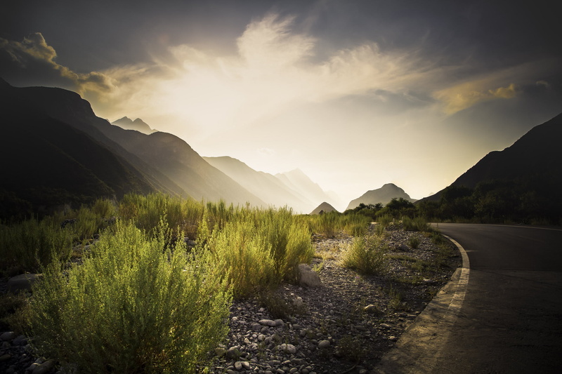 green Color, non-Urban Scene, cloud - Sky, light - Natural Phenomenon, rock - Object, valley, sunset, tranquility, green, china - East Asia, beauty In Nature