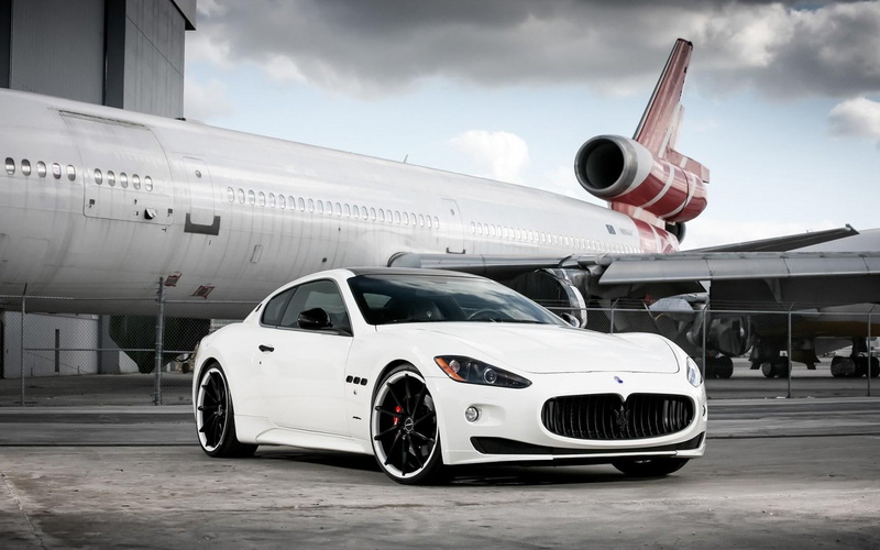 maserati, white, car, 720P