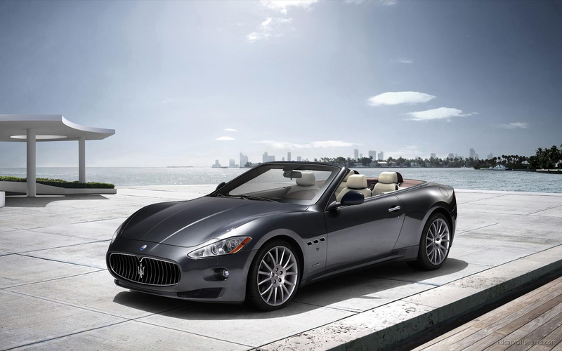 maserati, 1080P, grey, bmw, convertible, grancabrio, cars, 2011