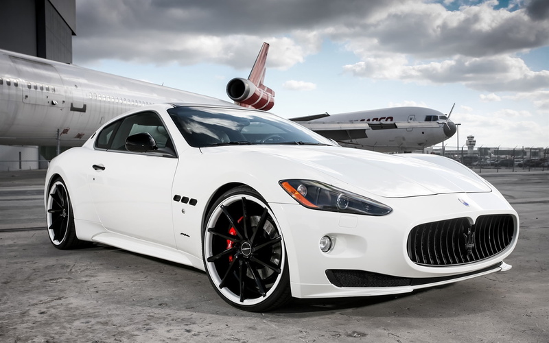 Supercar, Maserati, White, 1080P