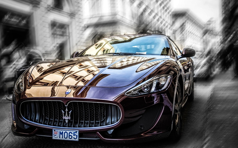 black, Car, Brown, coupe, View, 1080P, Maserati, Front