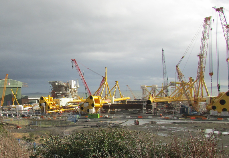 outdoors, machinery, nature, fuel and power generation, shipbuilding, business, no people, wind turbine, crane - Construction Machinery, architecture, construction industry