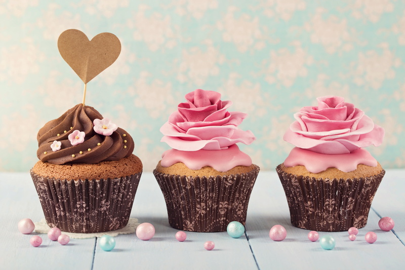 baked, food and drink, temptation, still life, icing, freshness, positive emotion, pink color, heart shape, no people, close-up, dessert, cupcake, indoors