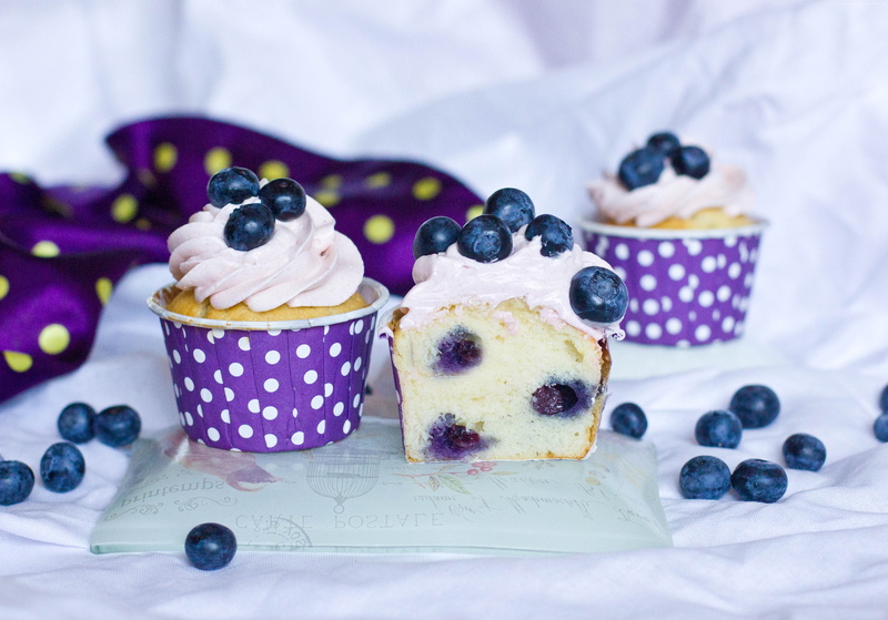 Cupcake, blueberry, 4K, fairy cake